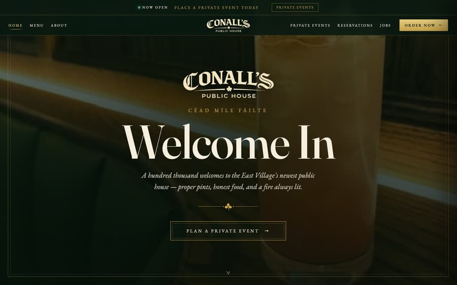 Conall's Public House website
