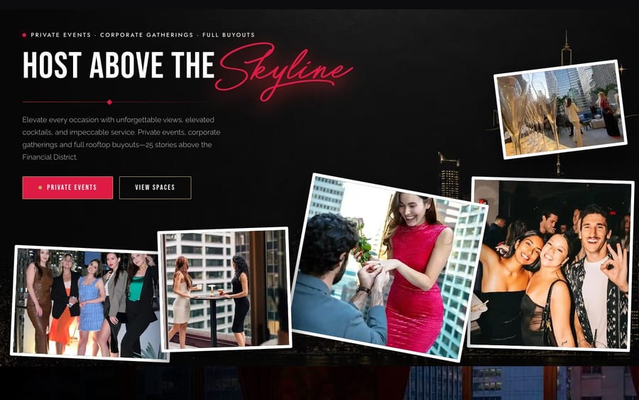 Highwater Rooftop website
