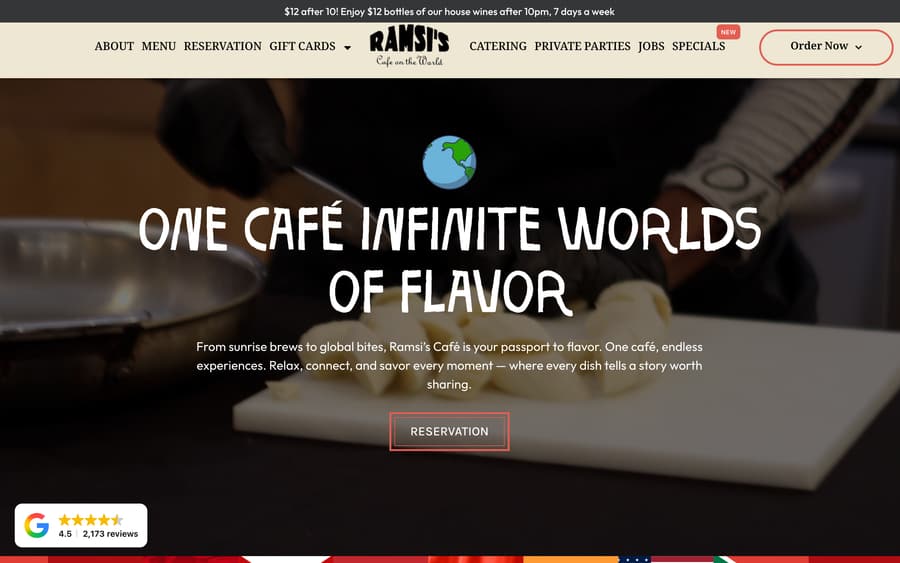Ramsi's Cafe website
